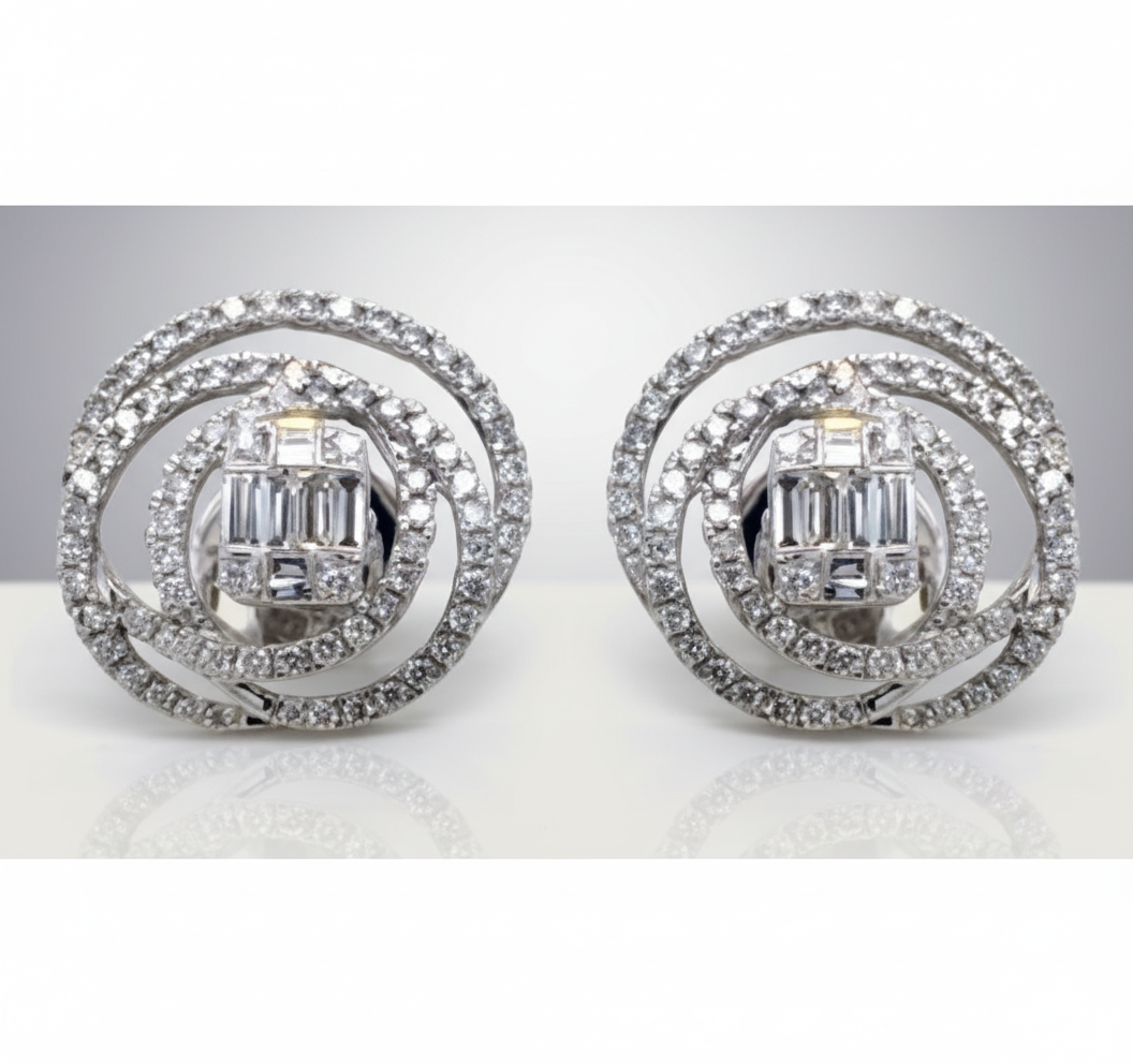 1.28 ct Natural Diamond Fire in Luminous White Gold